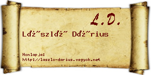 László Dárius névjegykártya